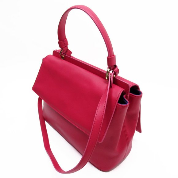 BVLGARI handbag shoulder bag leather pink ladies g3915a - Picture 2 of 5